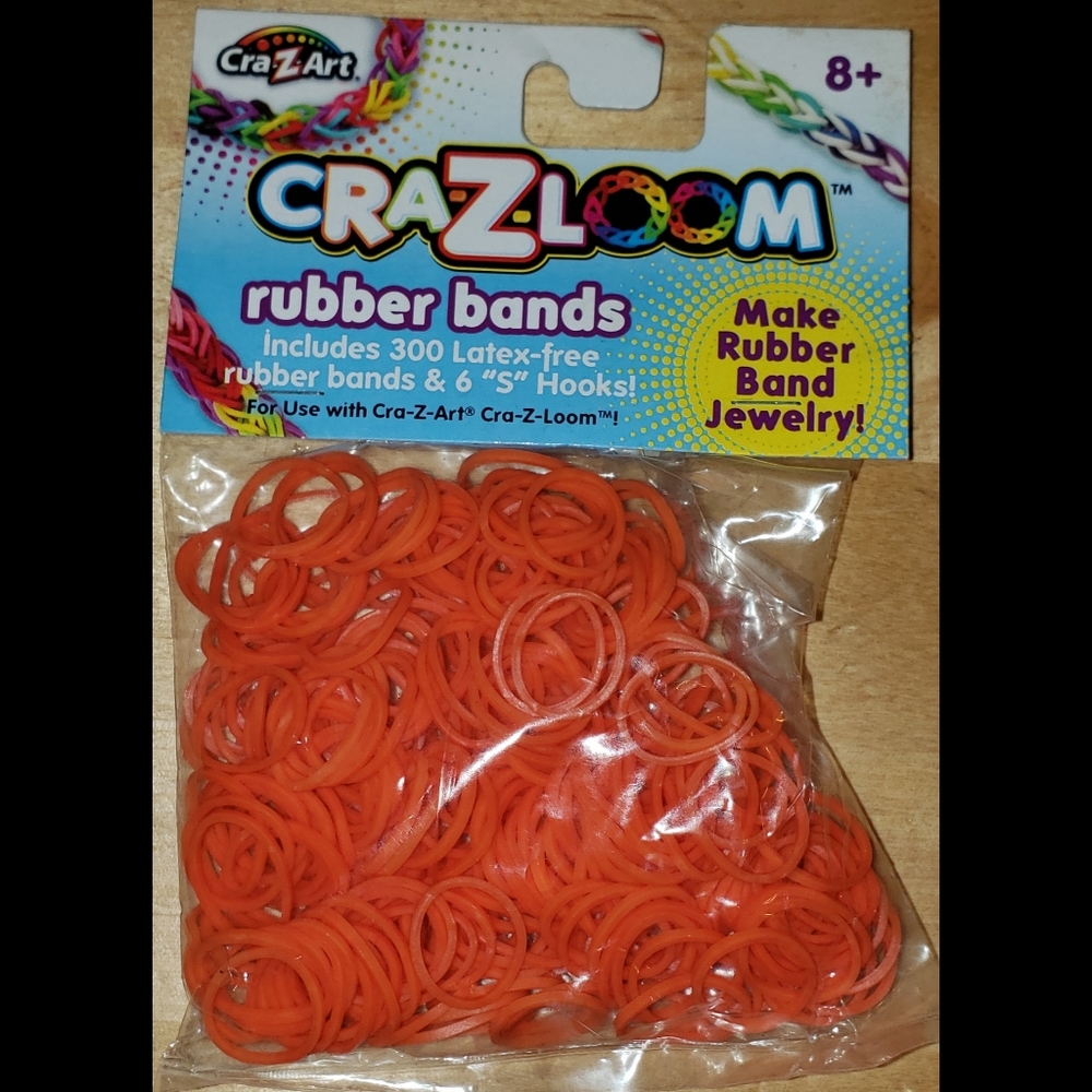 NIB Cra-Z-Art Cra-Z-Loom Rubber Bands (300) Orange